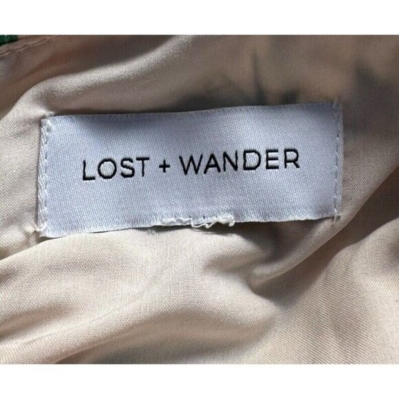 Lost + Wander Womens Sz S Tropical Halter Maxi Dress Floral Boho Tiered Ruffle - Picture 4 of 8